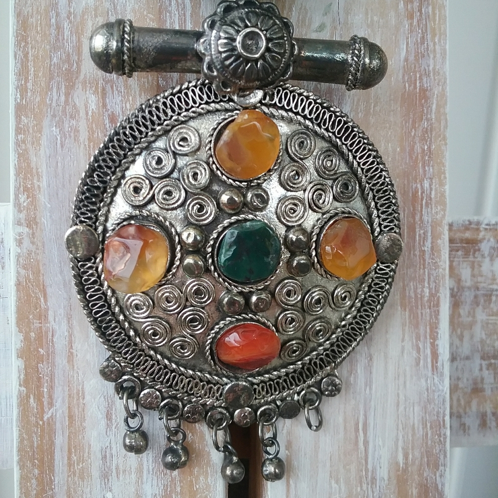 OOAK Boho Shield Necklace